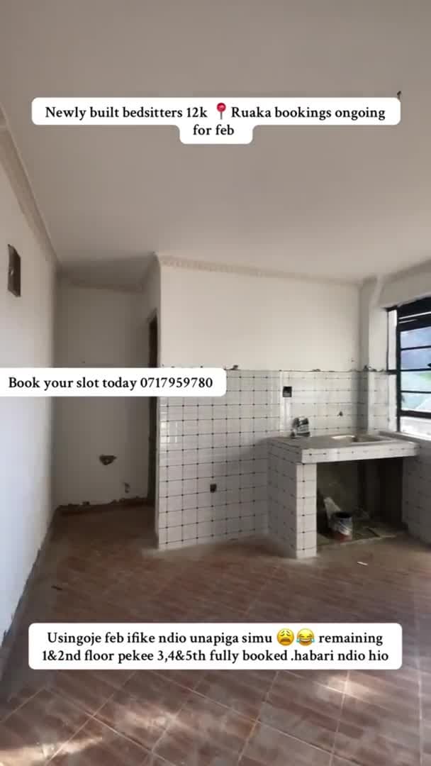 New Bedsitters in Ruaka (Bookings for February and March)